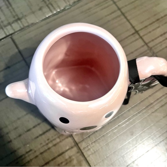 NWT Rae Dunn pink ghost mug Boo! With webs - Picture 5 of 5